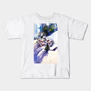 Wintertime village Kids T-Shirt